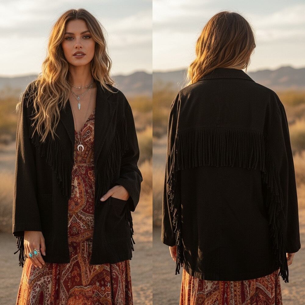 Cervelle Vintage Fringe Western Jacket